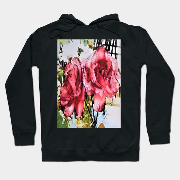 Two Roses - Roses Hoodie by Marcel1966